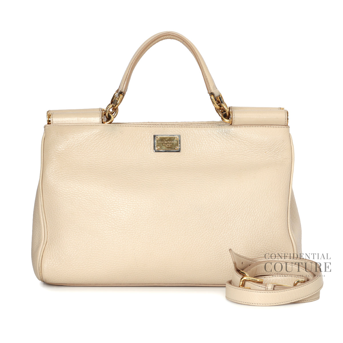 Nude Medium Miss Sicily Tote Bag