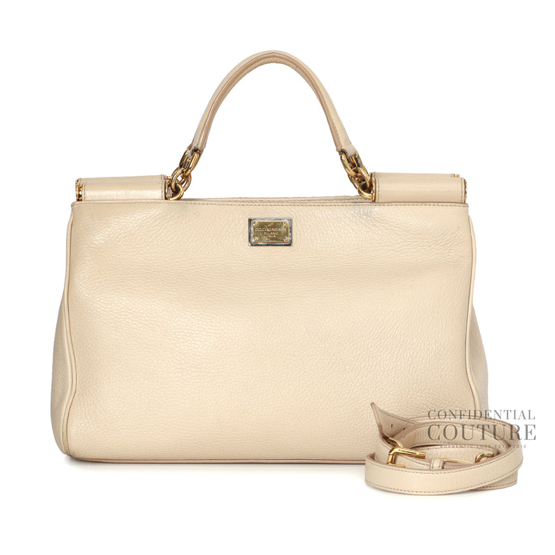 second hand Dolce & Gabbana Nude Medium Miss Sicily Tote Bag