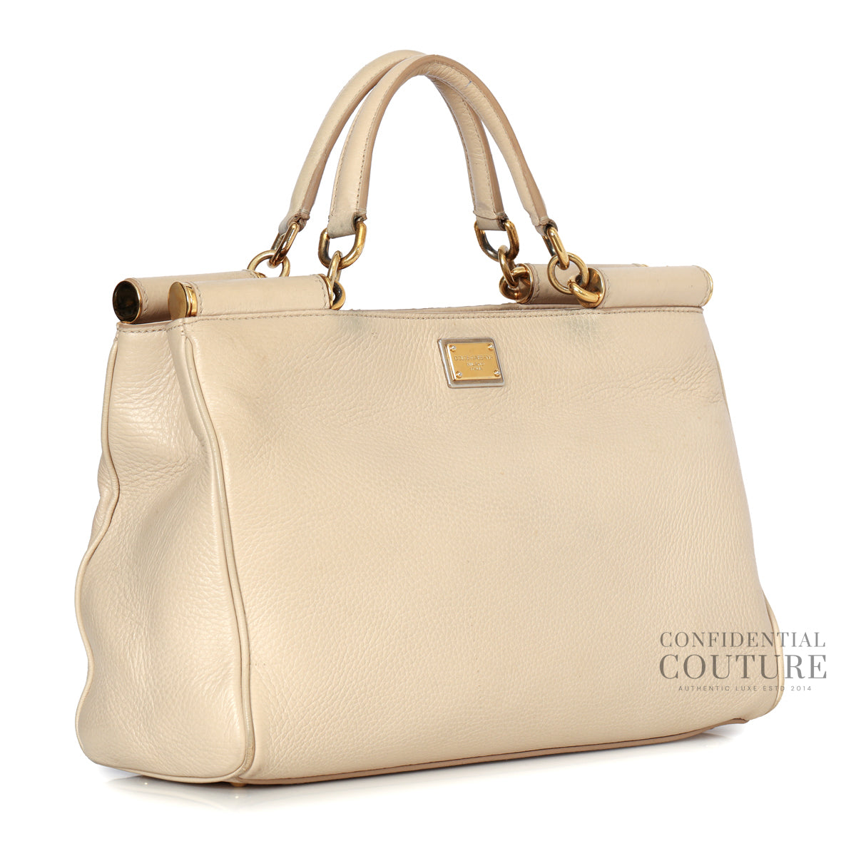 Nude Medium Miss Sicily Tote Bag
