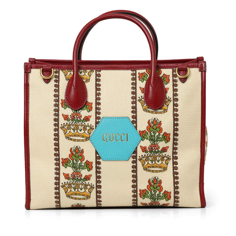 Beige/Maroon 100 Centennial Music Small Tote Bag