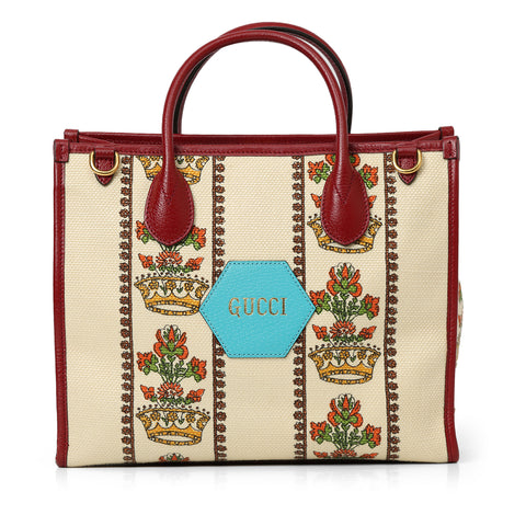 Beige/Maroon 100 Centennial Music Small Tote Bag