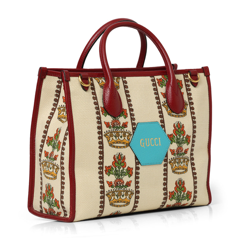 Beige/Maroon 100 Centennial Music Small Tote Bag