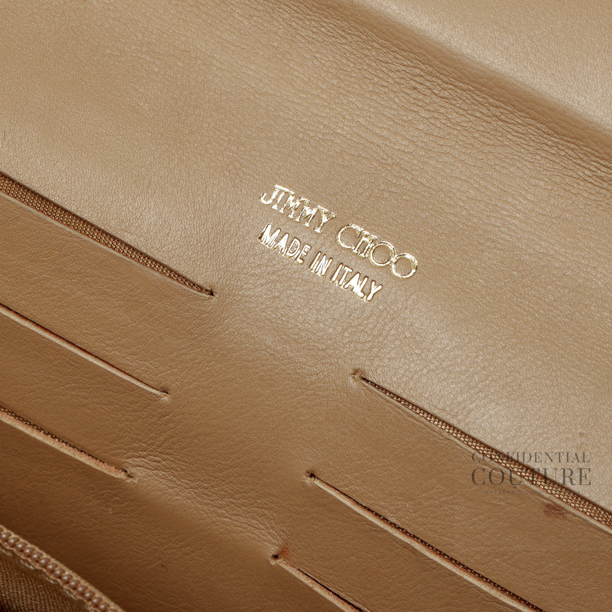 Beige/Black Python Embossed Riane Clutch