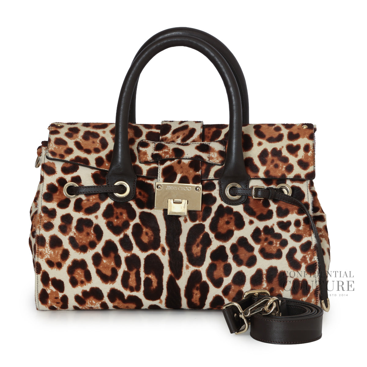 Leopard Print Rosalie Pony Hair Satchel