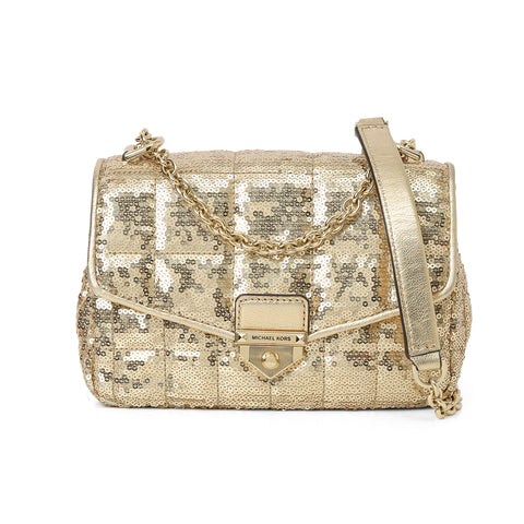 Gold Soho Sequin Crossbody Bag