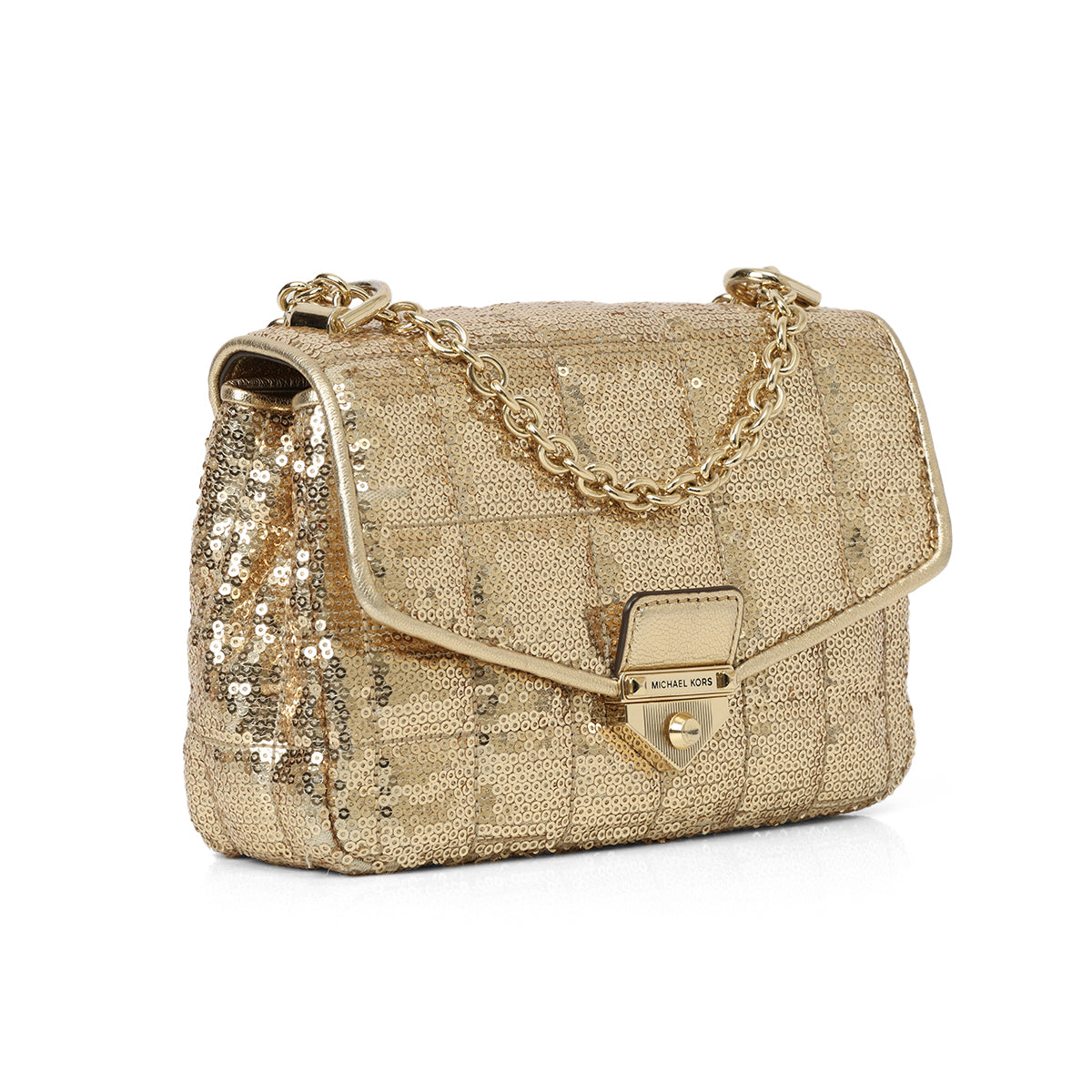 Gold Soho Sequin Crossbody Bag