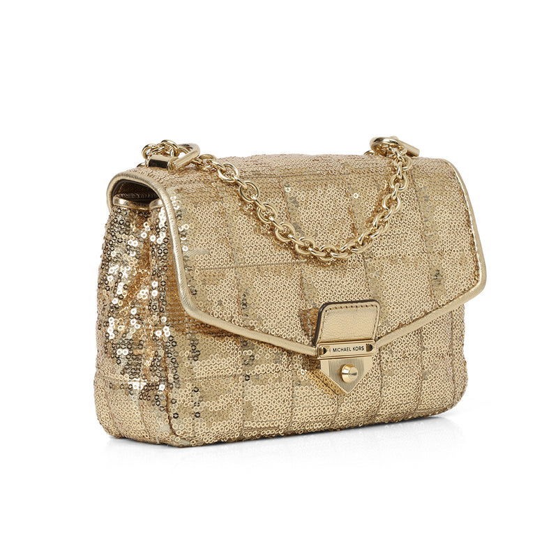 Gold Soho Sequin Crossbody Bag
