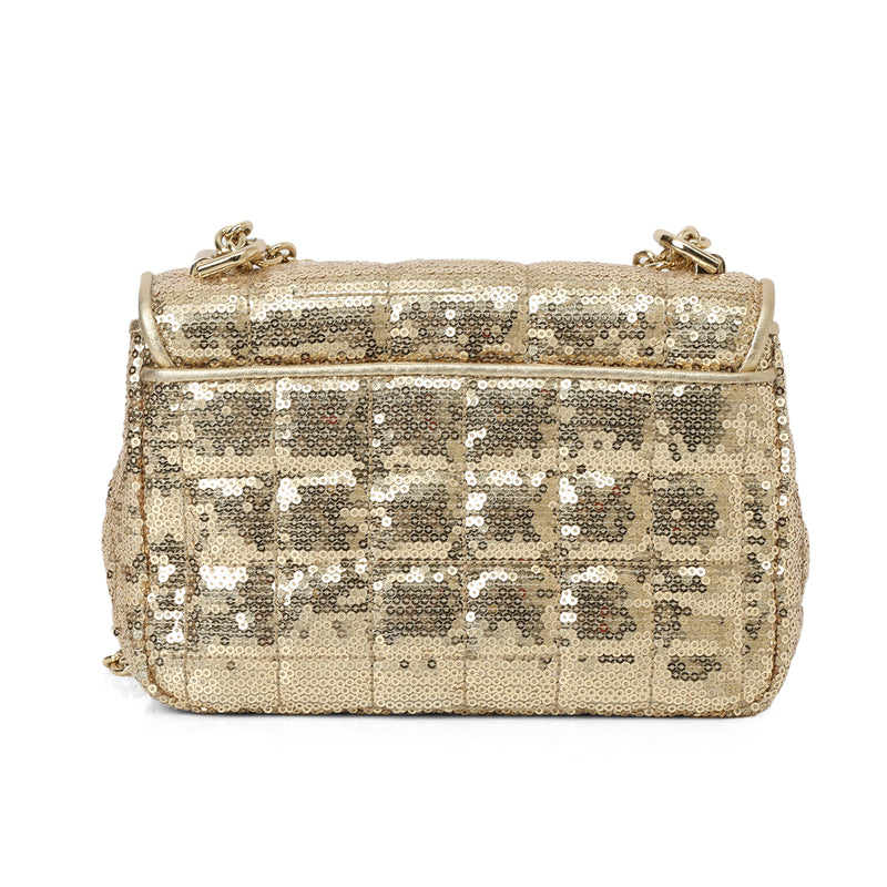 Gold Soho Sequin Crossbody Bag