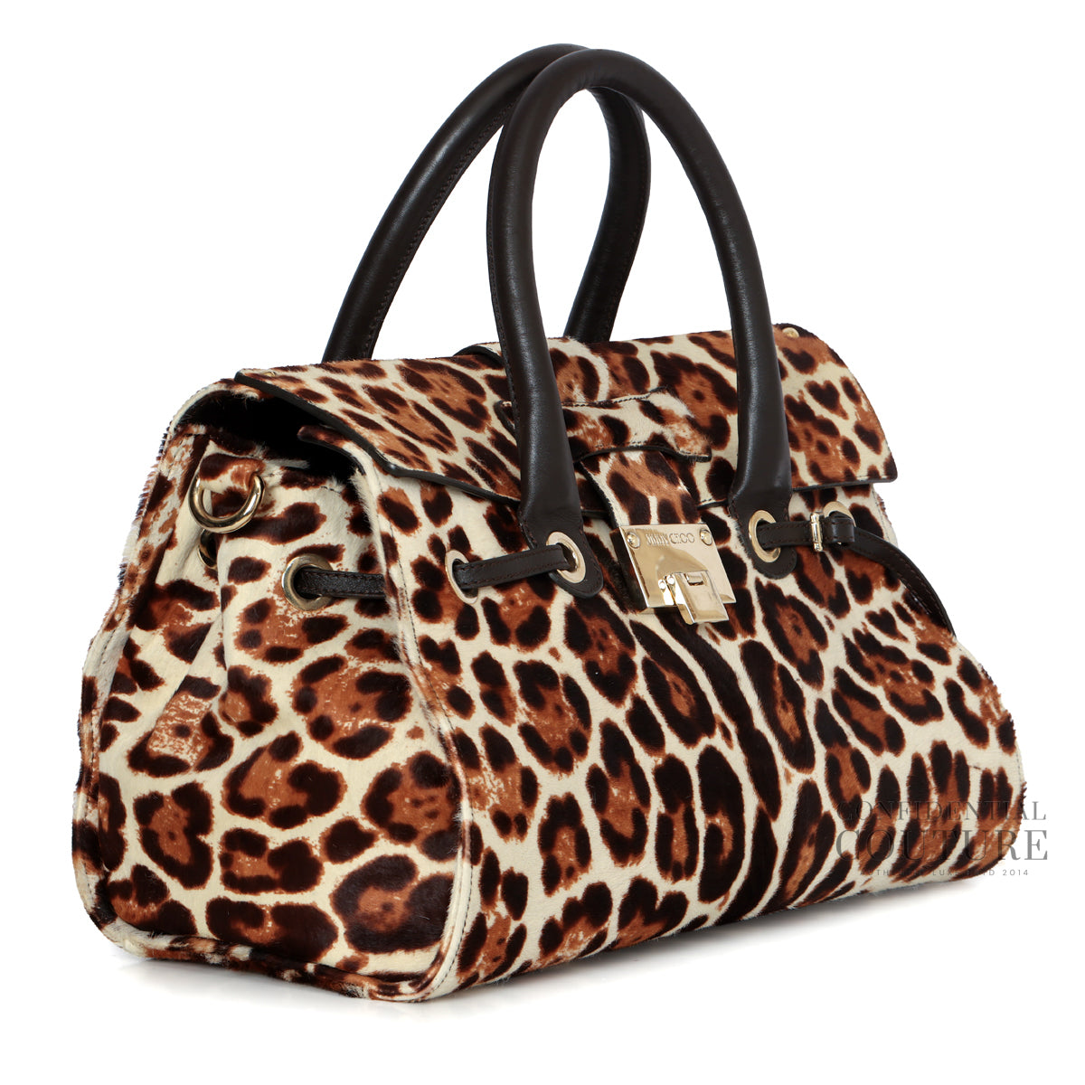Leopard Print Rosalie Pony Hair Satchel