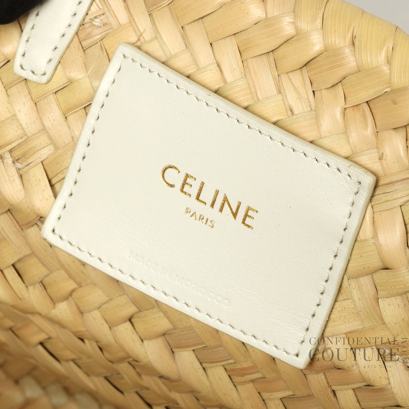 MEDIUM CELINE CLASSIC PANIER IN palm leaves and calfskin