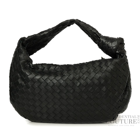 Black Intrecciato Jodie Medium Shoulder Bag