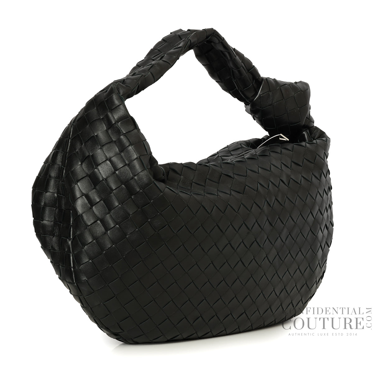 Black Intrecciato Jodie Medium Shoulder Bag