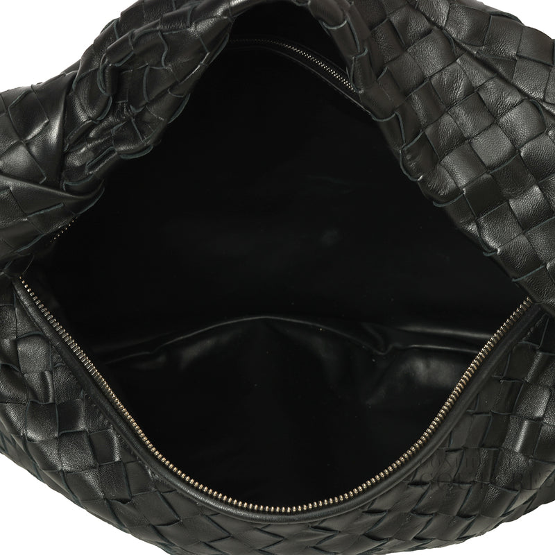 Black Intrecciato Jodie Medium Shoulder Bag