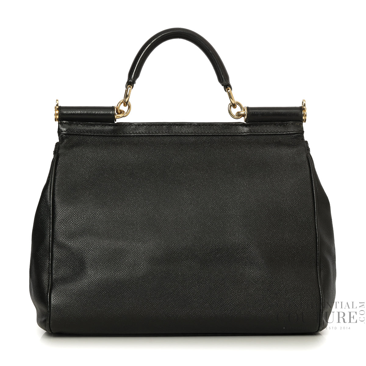 Black Leather Miss Sicily Medium Bag