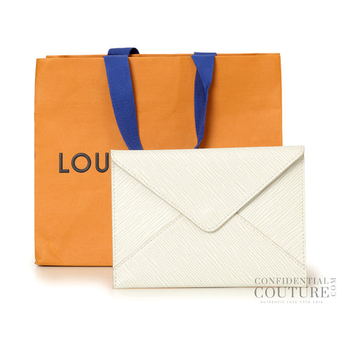 White Epi Leather MM Pochette