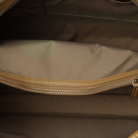 Camel Cannage Quilted Leather Dior Soft Shopping Tote Bag One Size