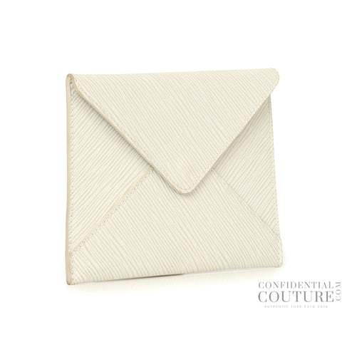 White Epi Leather MM Pochette