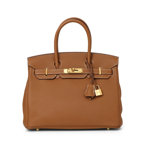 Togo Birkin 30 Gold On Gold B Stamp