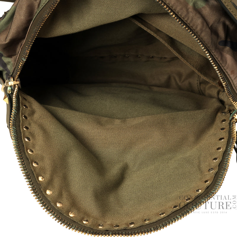 Pre loved valentino rockstud small camouflage backpack price