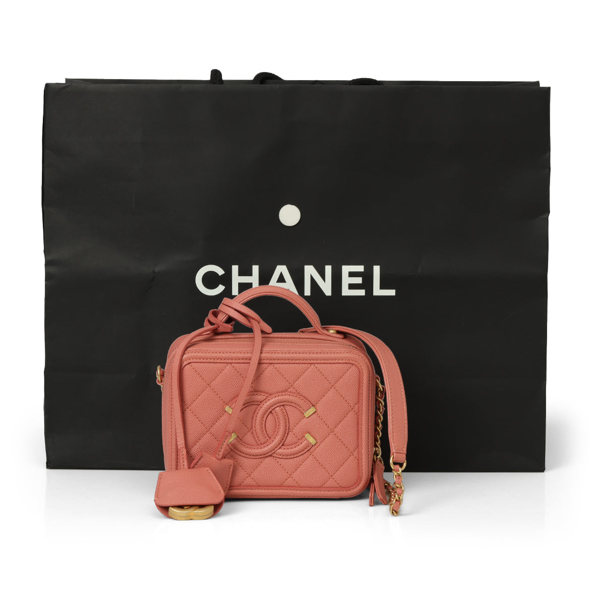 Dusty Rose CC Small Filigree Vanity Case