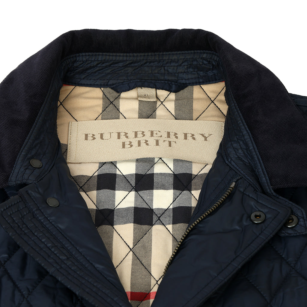 SHOP PRELOVED Burberry Navy Brit Quilted Jacket XL UK 54 – 100