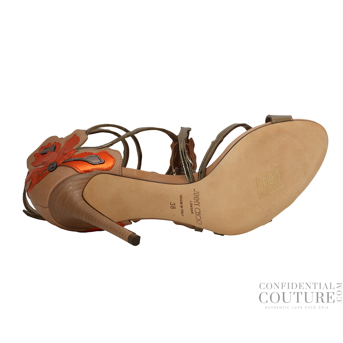 Lolita 100 Pop Orange Mix Sandals EU 38 | US 8 | UK 5.5