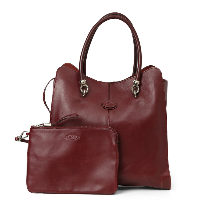 Wine Sella Long Leather Tote Bag One Size