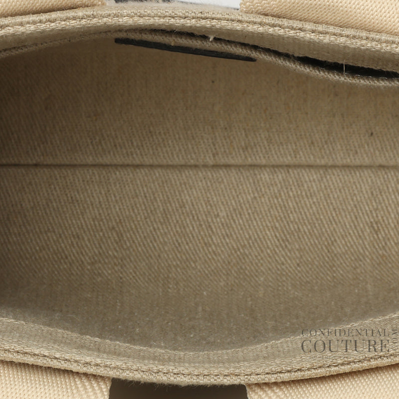 Beige/Black Shopping Woody Small Tote Bag