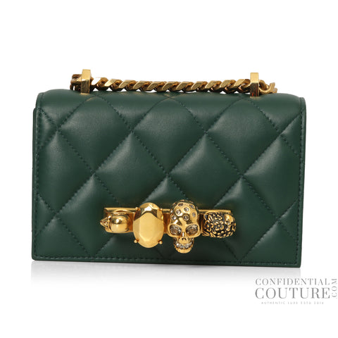 Green Skull Evening Shoulder Bag