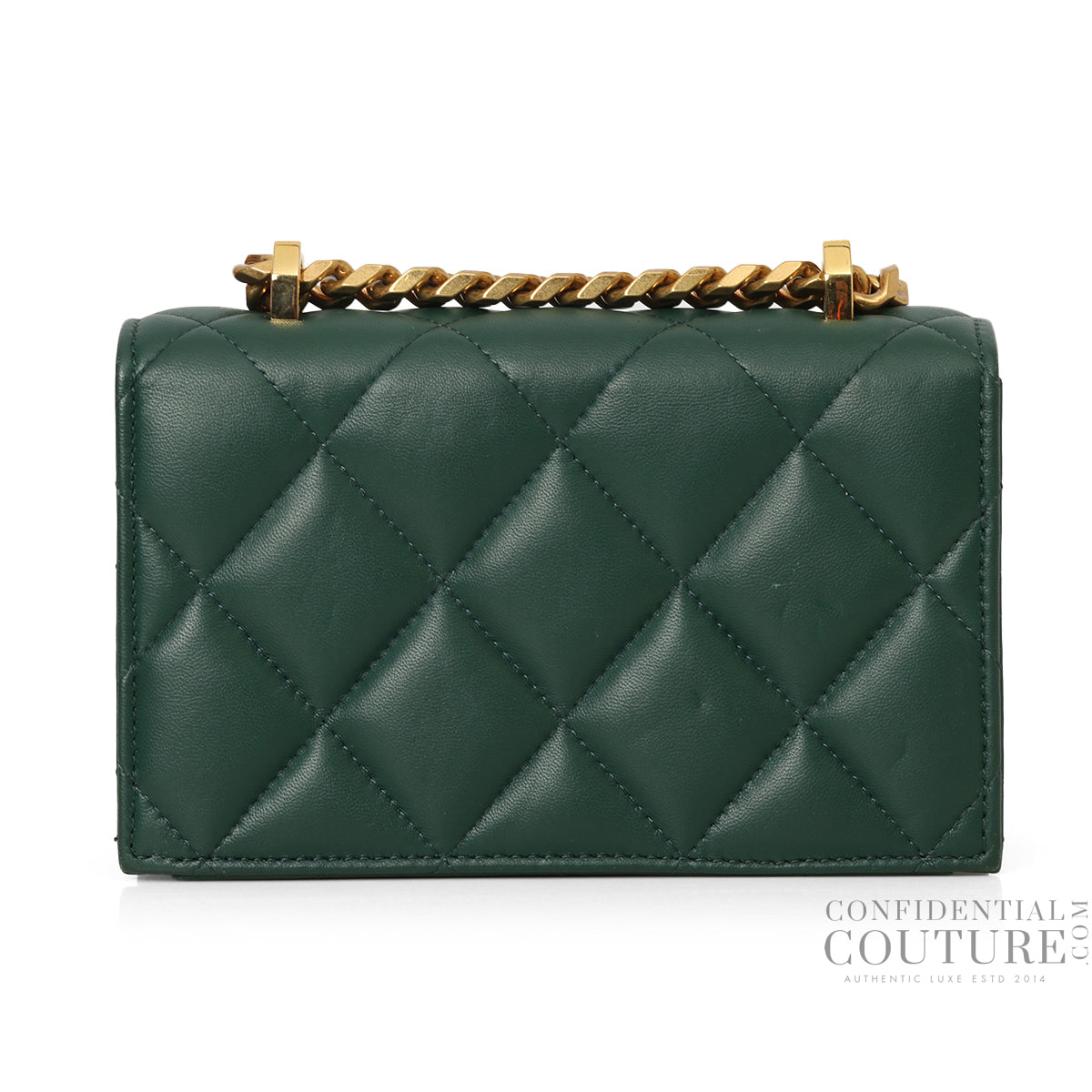 Green Skull Evening Shoulder Bag