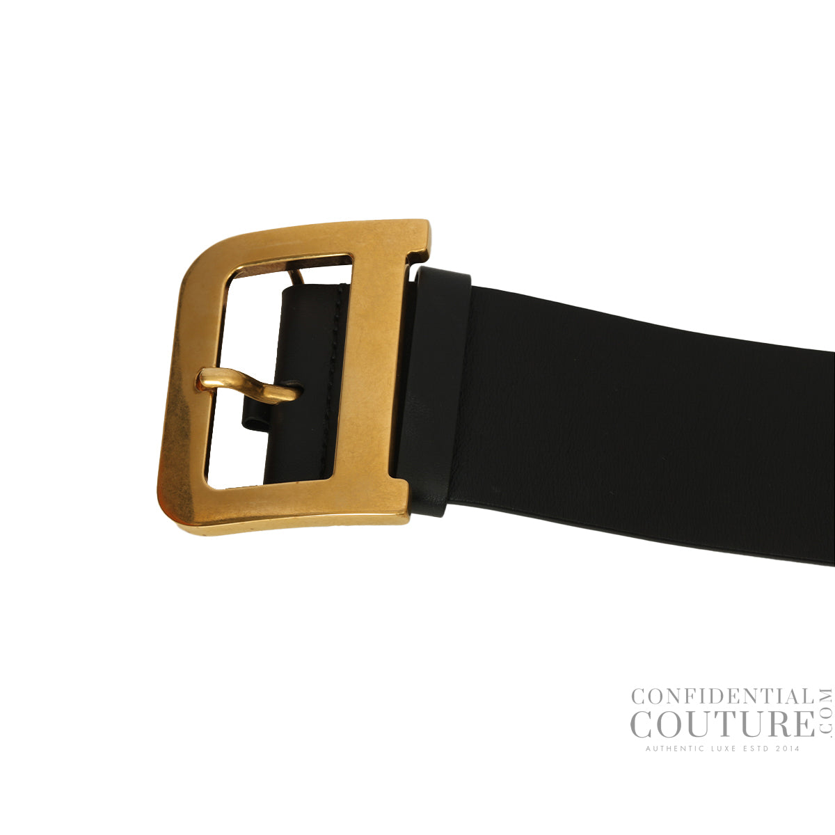 Black Leather DiorQuake Belt Size 75cm