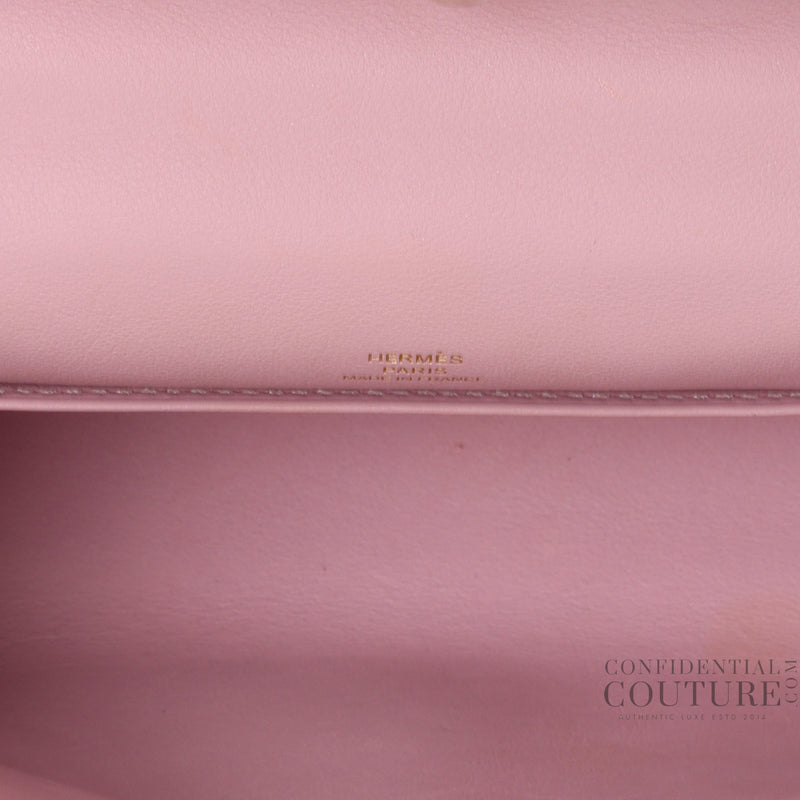 Pre loved hermes kelly pochette rose gold hardware price