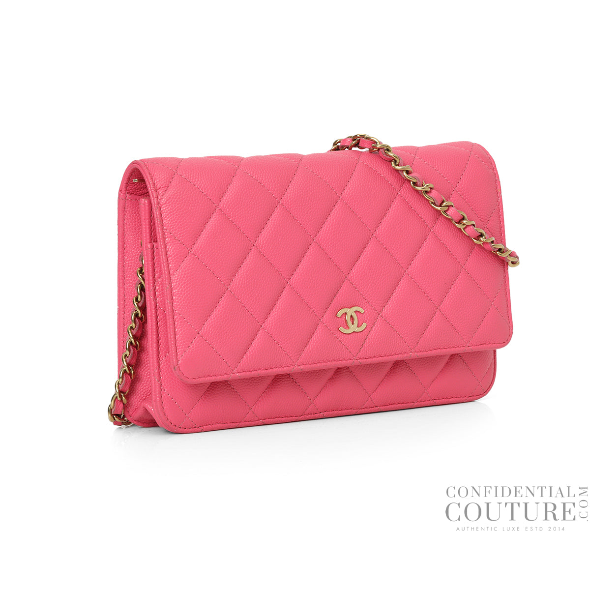 Fuchsia Classic Wallet On Chain Bag