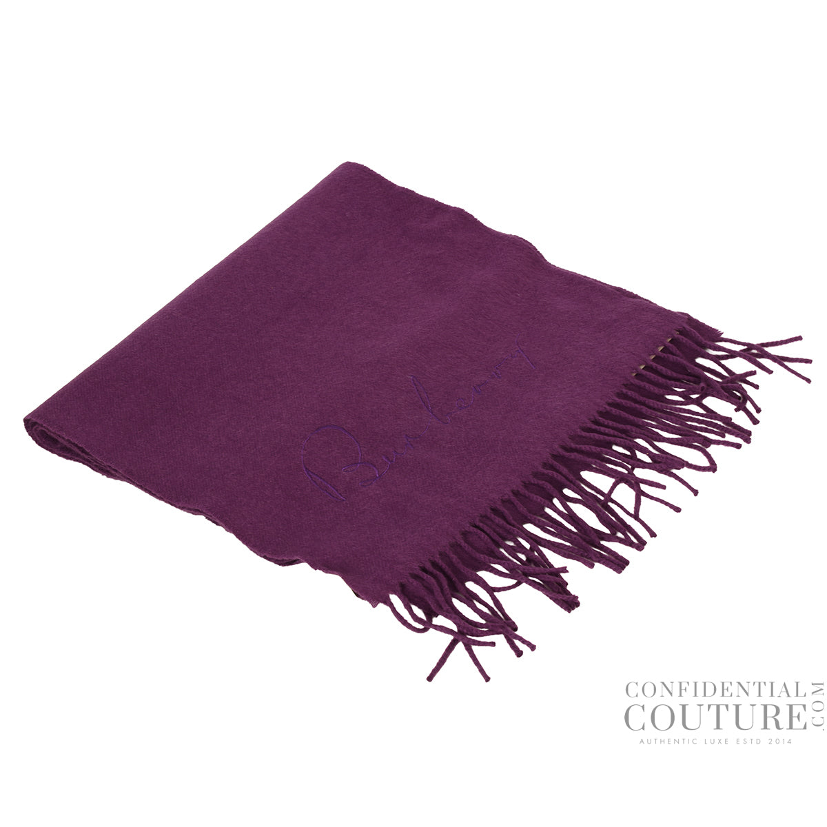 Purple 100% Cashmere Scarf