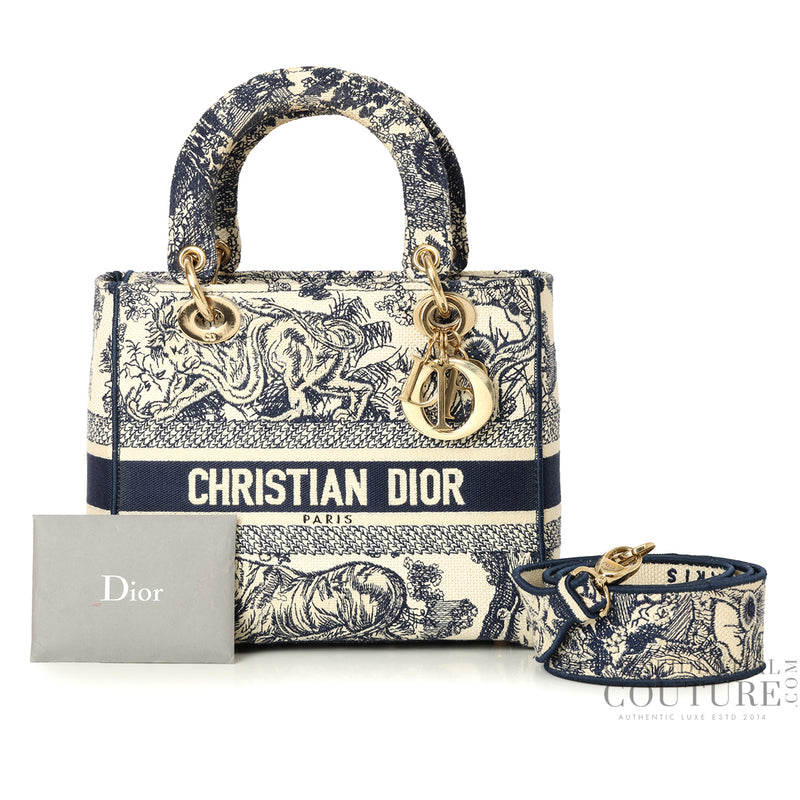 Navy/Ecru Toile de Jouy Lady D-Lite Bag