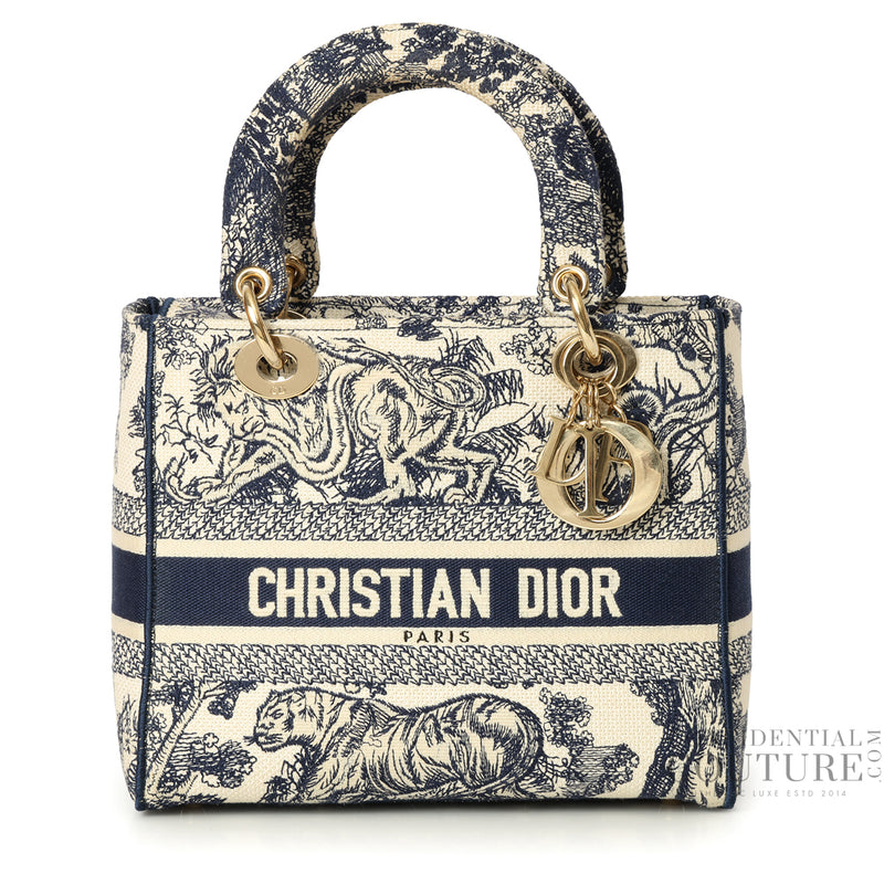 Navy/Ecru Toile de Jouy Lady D-Lite Bag