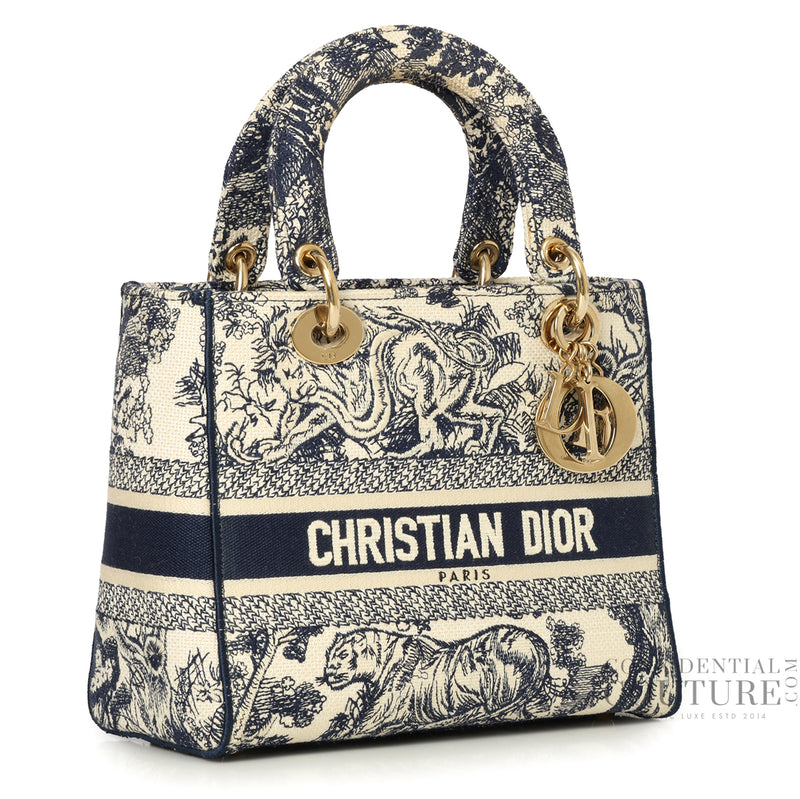 Navy/Ecru Toile de Jouy Lady D-Lite Bag