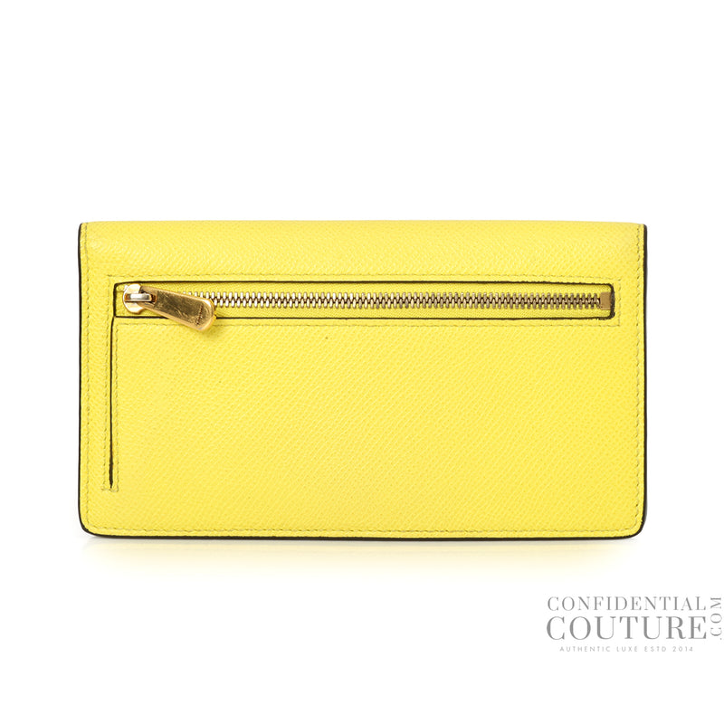 Women Salvatore Ferragamo Lemon Gancini Continental Bi-Fold Wallet
