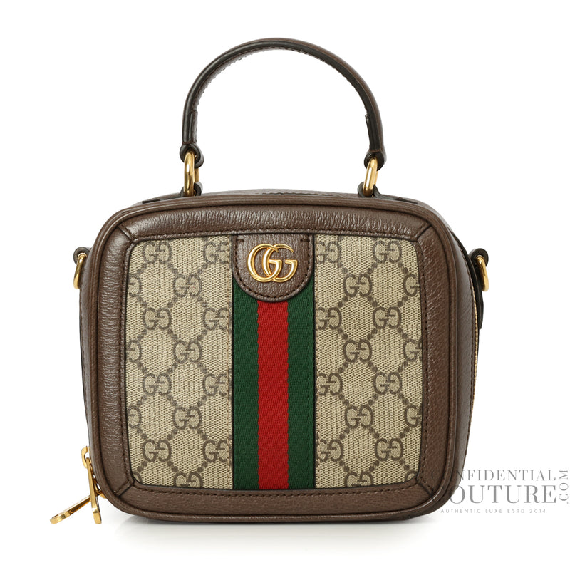 Mini GG Supreme Ophidia Brown/Beige Top Handle Bag