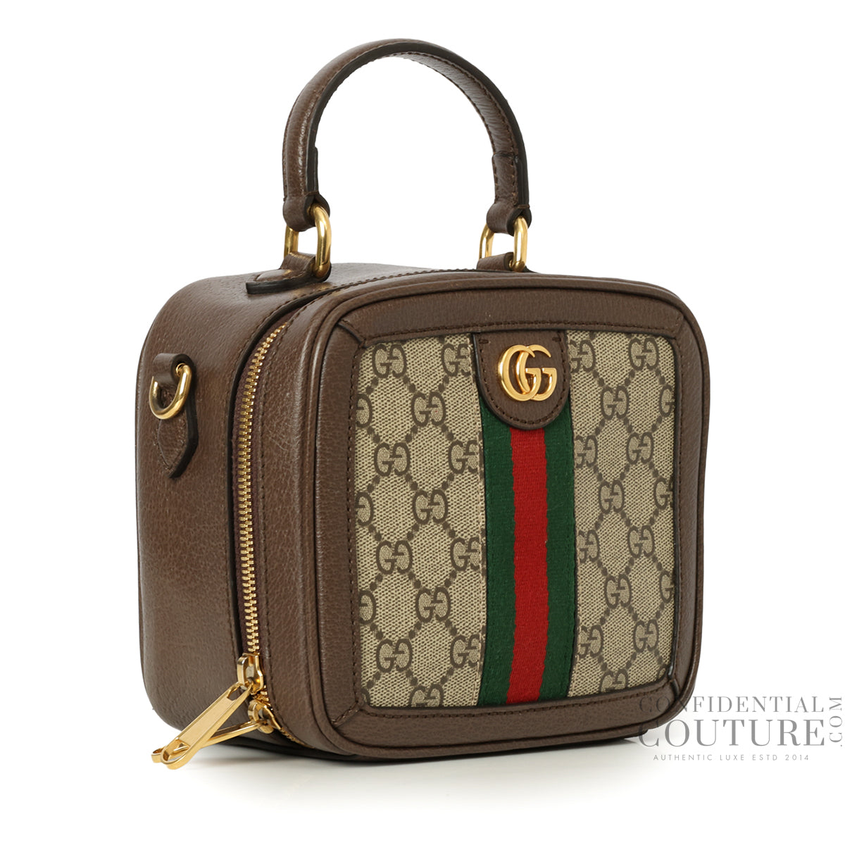 Mini GG Supreme Ophidia Brown/Beige Top Handle Bag