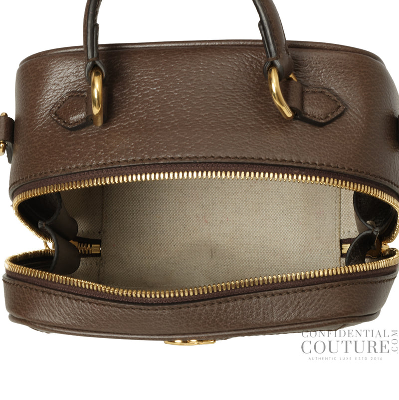 Mini GG Supreme Ophidia Brown/Beige Top Handle Bag