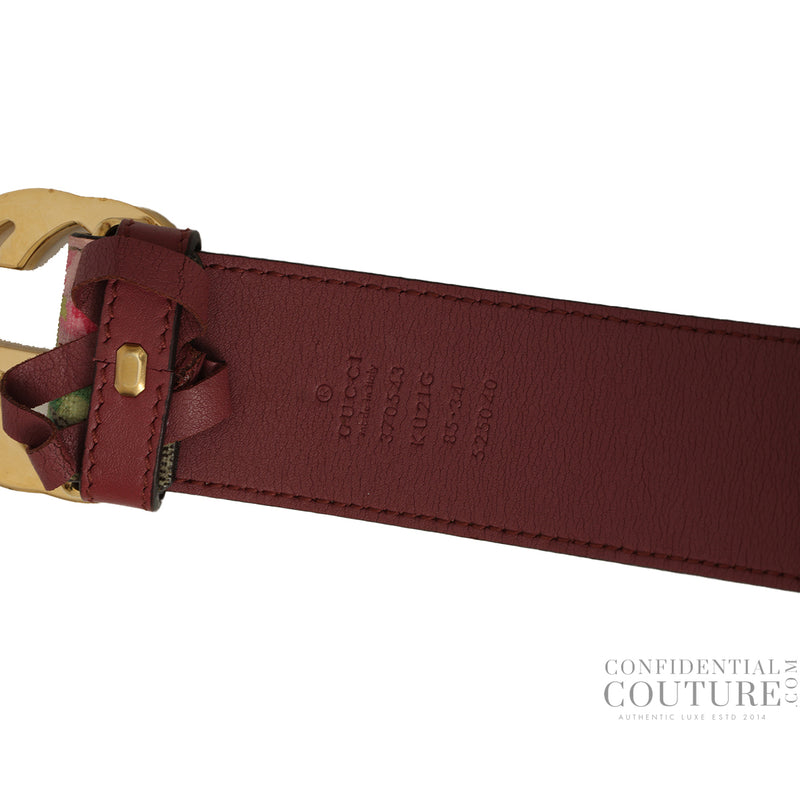 second hand Gucci Multicolor Blooms GG Belt 34"
