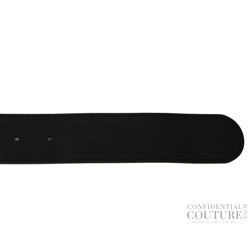 Women Gucci GG Marmont Wide Black Leather Belt 32"