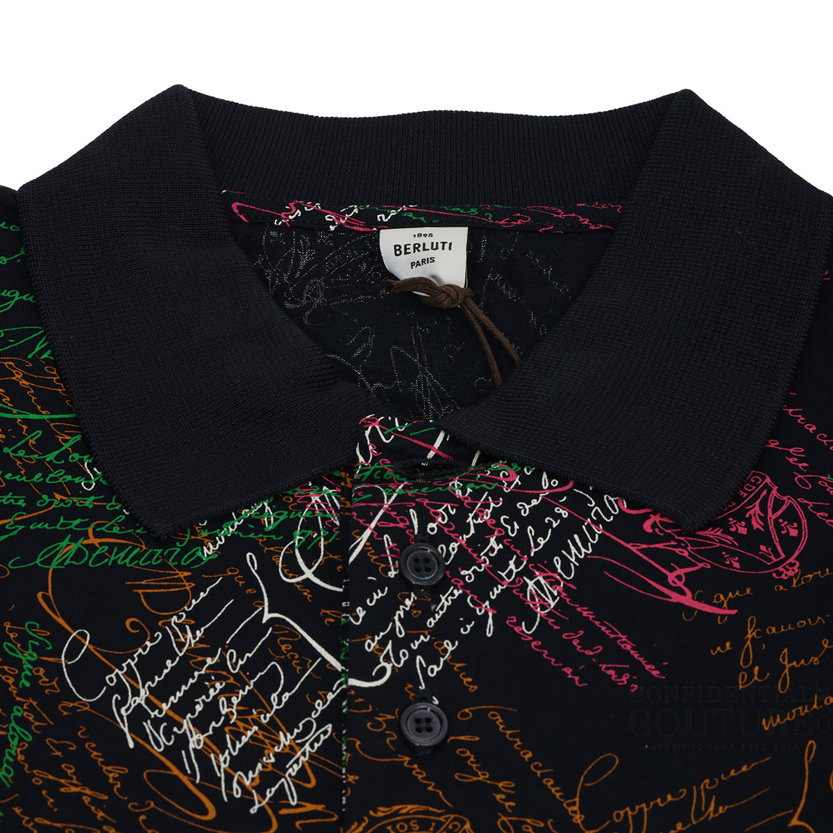 Scritto Cotton Piqué Polo Shirt Small