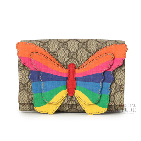 Children's GG Coated Canvas Butterfly Belt Bag