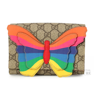 Children's GG Coated Canvas Butterfly Belt Bag