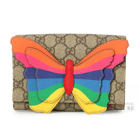 Children's GG Coated Canvas Butterfly Belt Bag