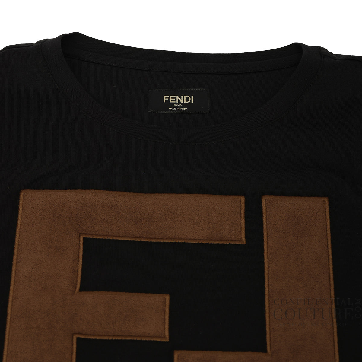 Black 'FF' Patch T-Shirt Size Small