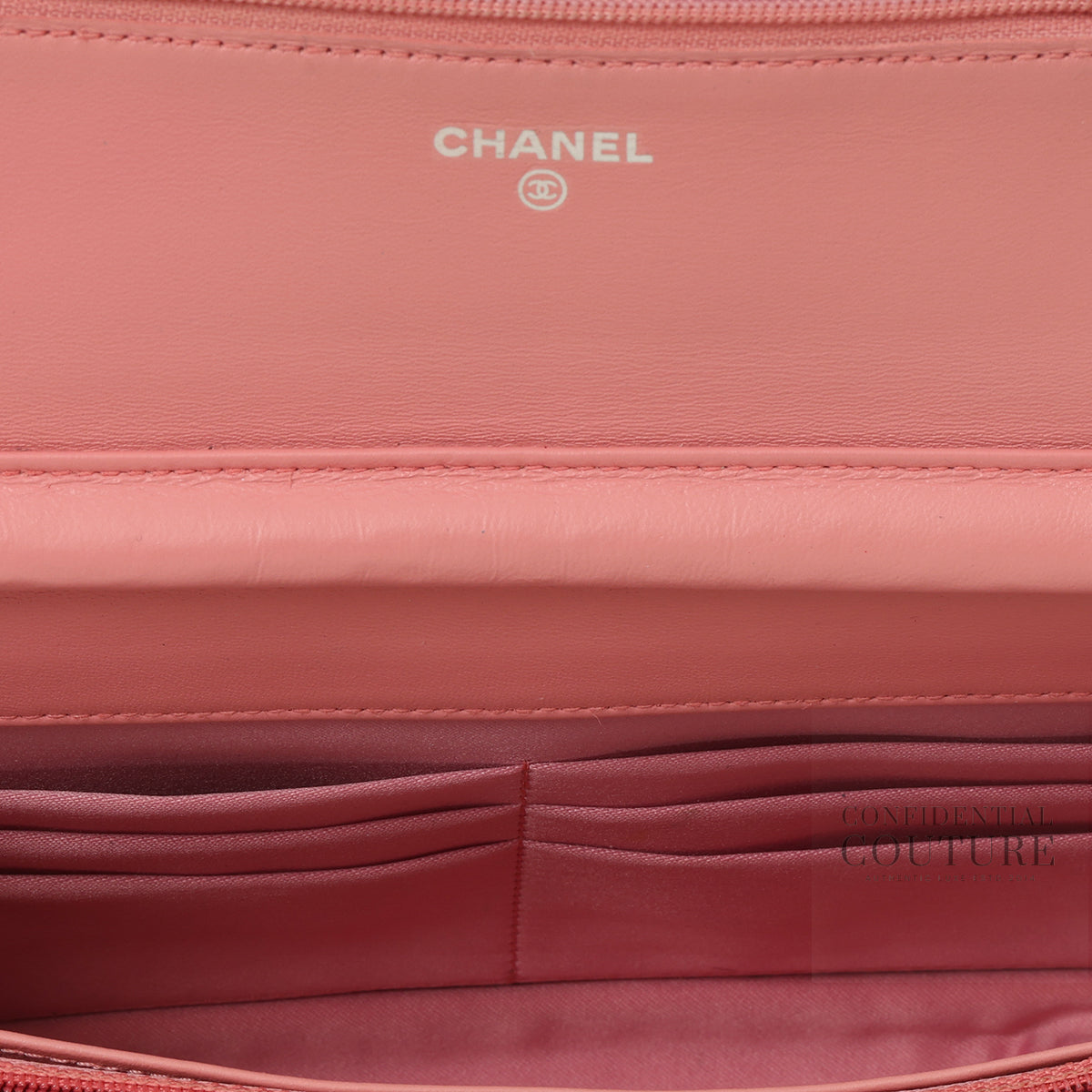 Pink Camellia Embossed Lambskin Leather WOC Clutch Bag