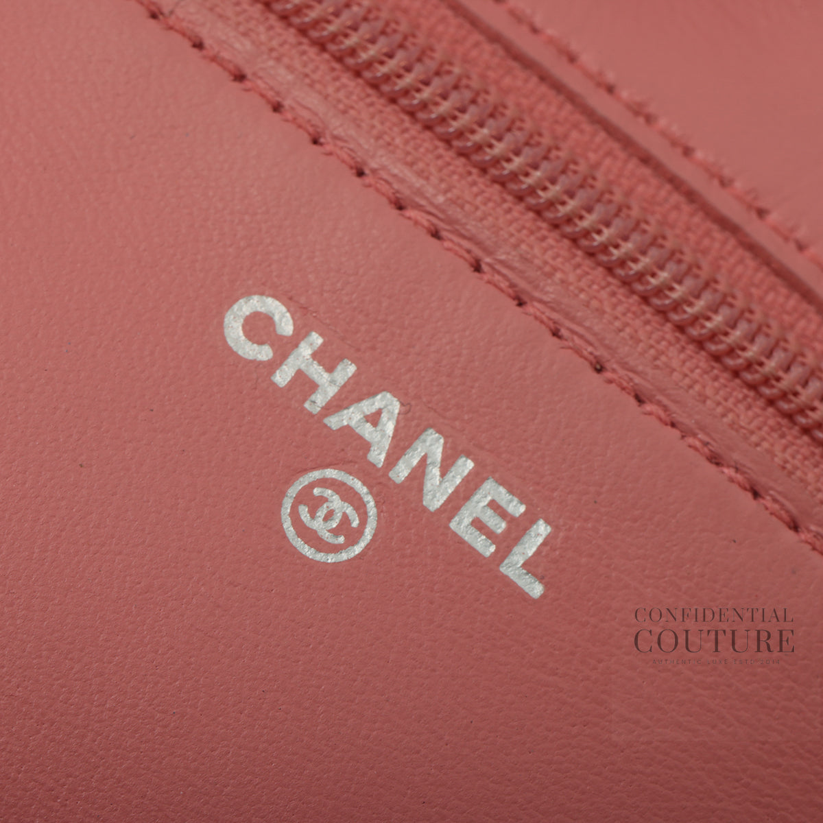 Pink Camellia Embossed Lambskin Leather WOC Clutch Bag